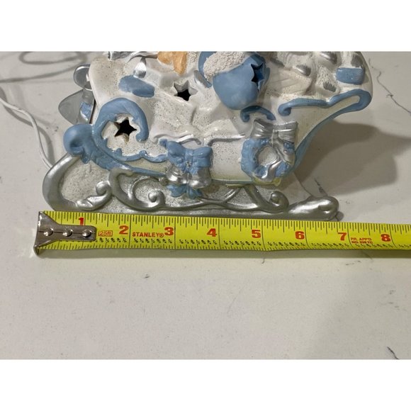 Blue and White Christmas Santa Claus in Sleigh with Light - Picture 7 of 8